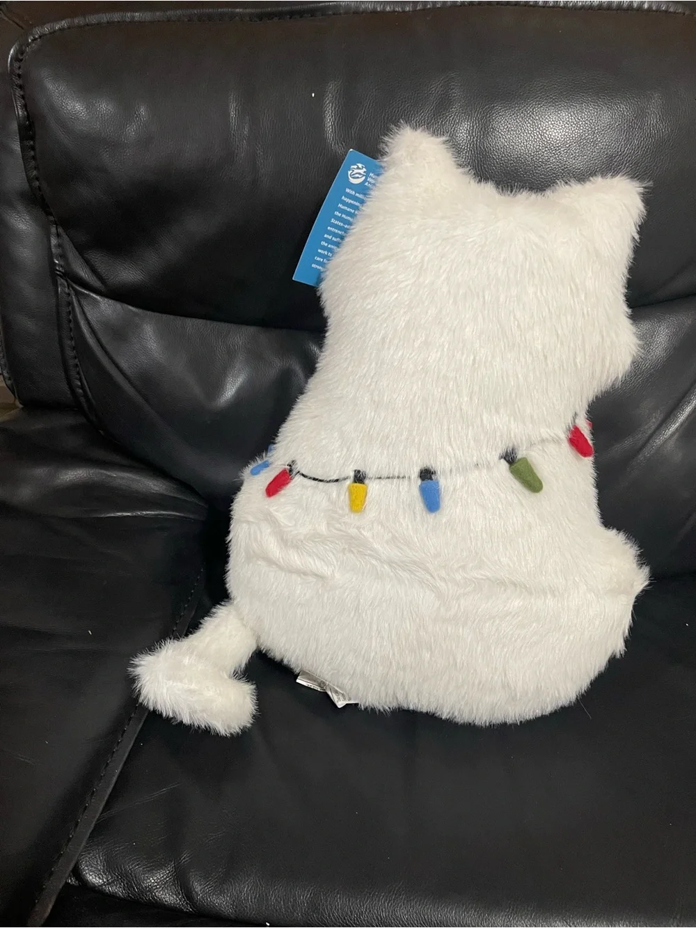 Christmas Lights Cat Pillow